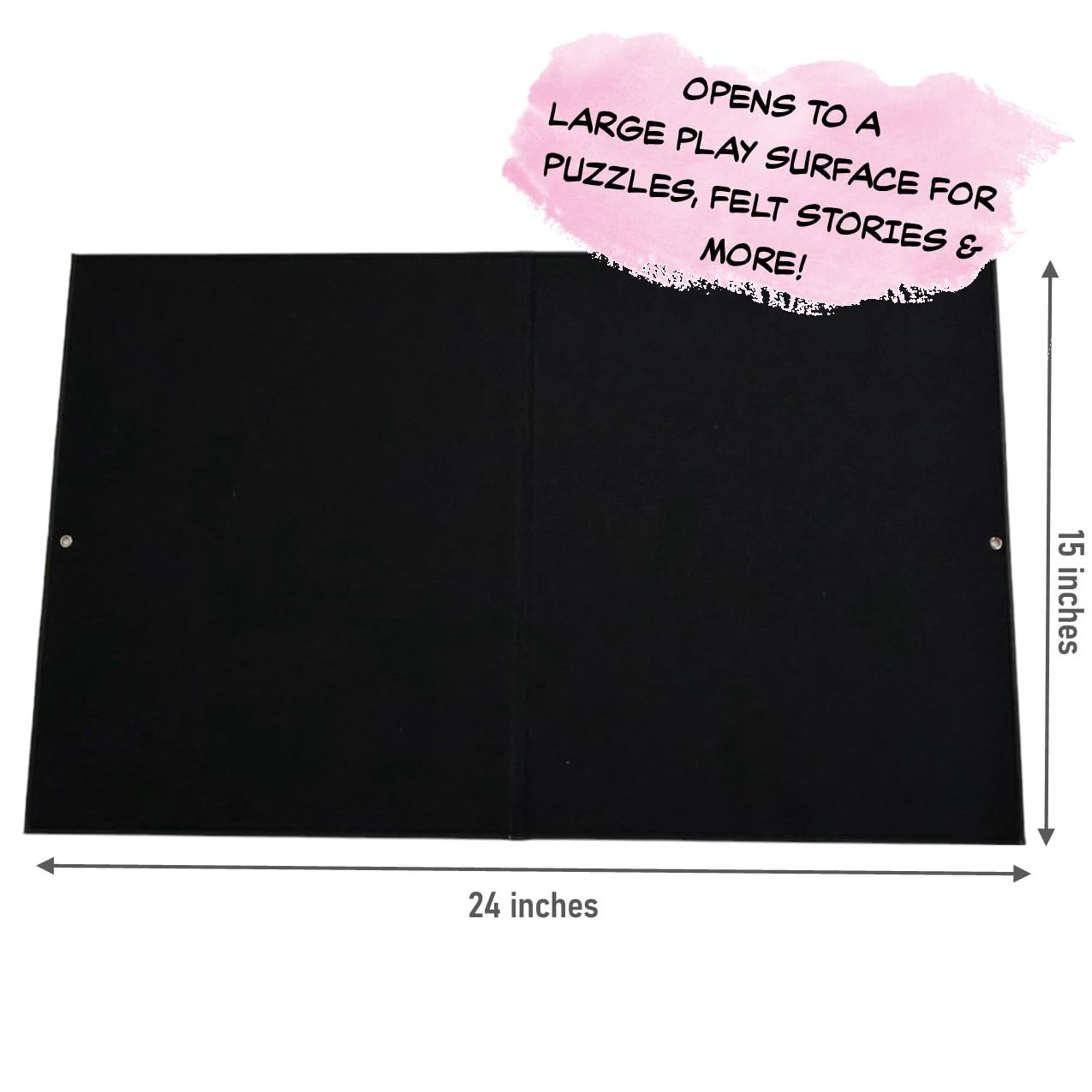 My Felt Story felt board enables mess-free exploration without glue