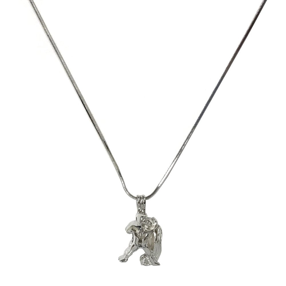 My Inspirations silver locket pendant on a chain for everyday elegance.
