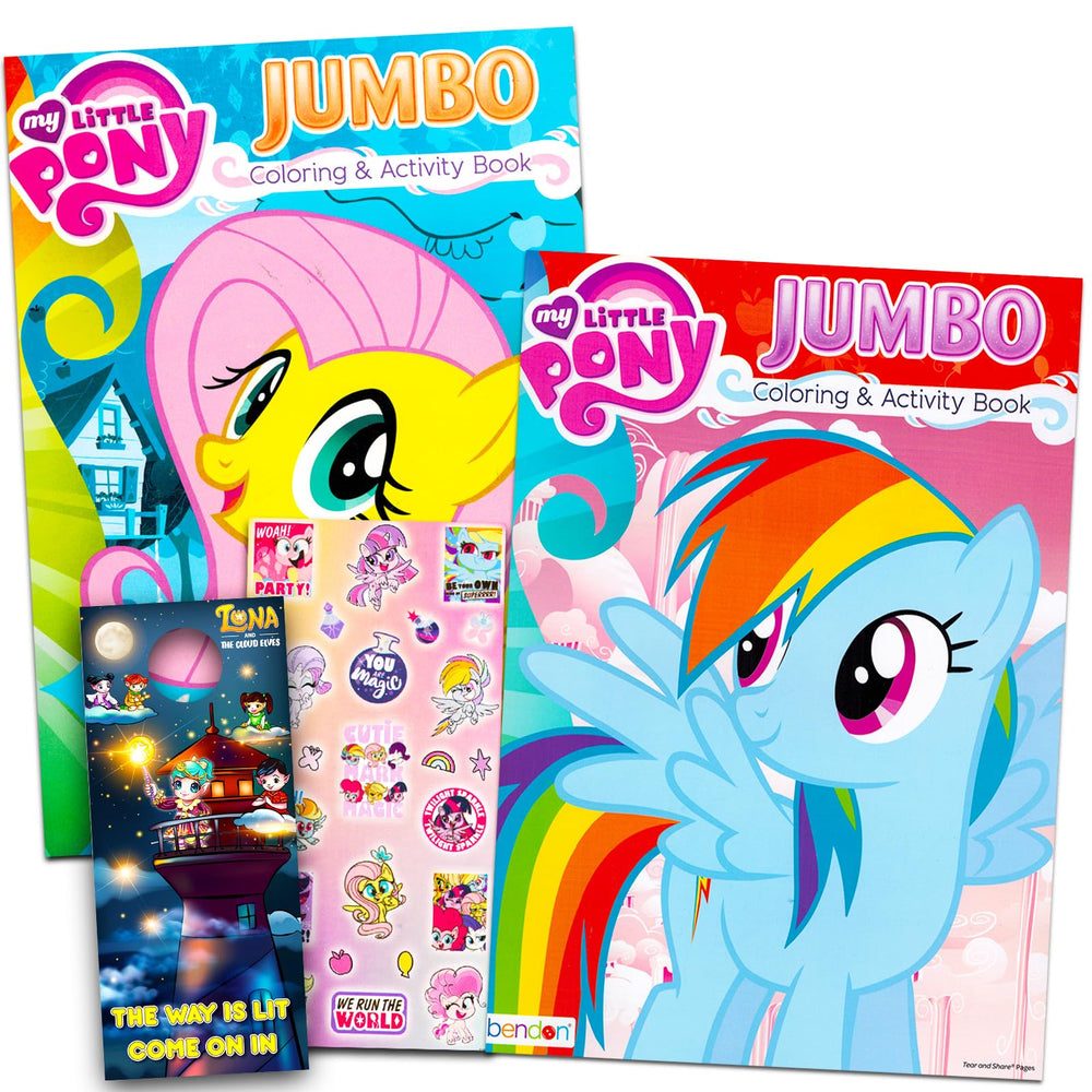 My Little Pony coloring book set Rainbow Dash cover for creative play.