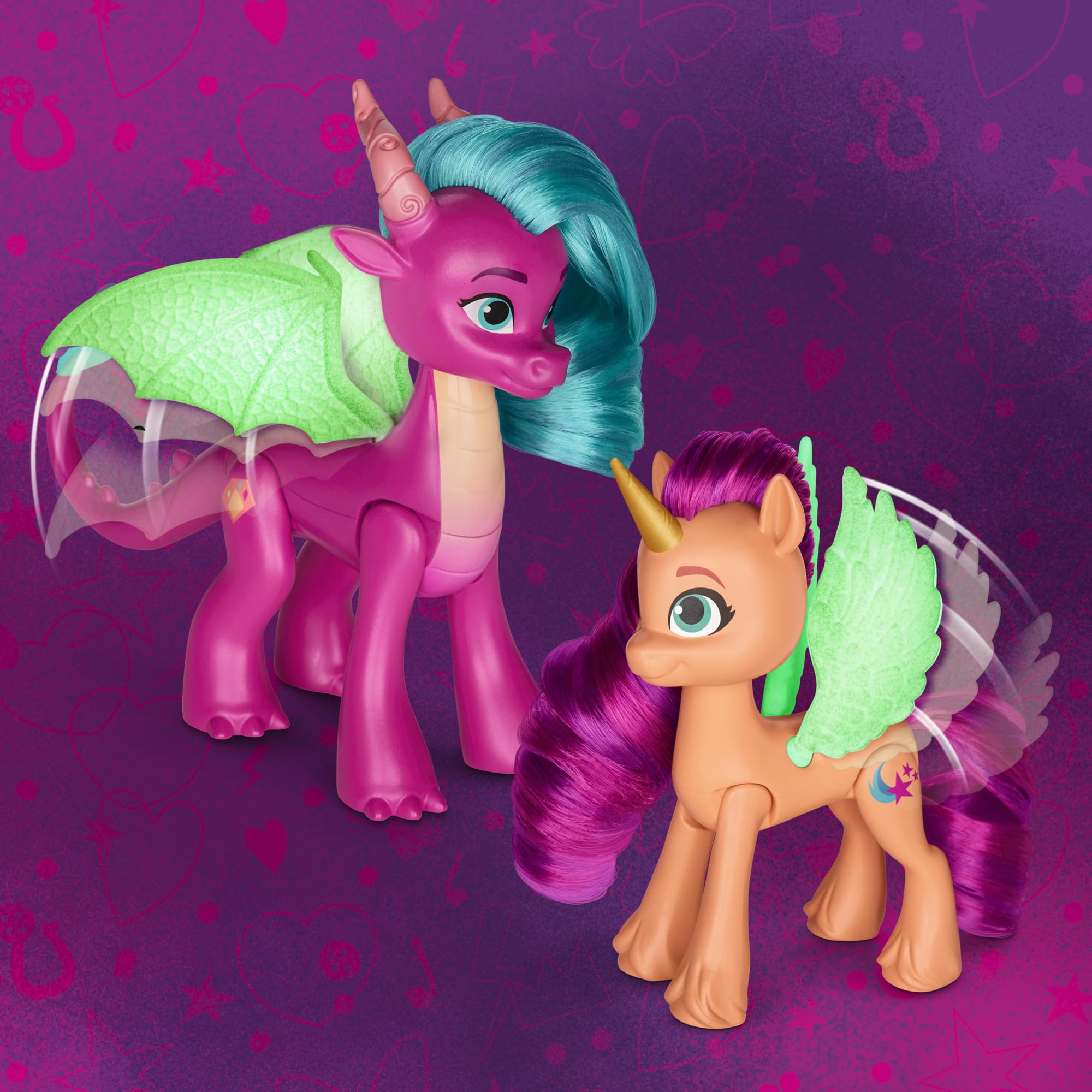 My Little Pony Sparky Sparkeroni glows entirely for magical storytelling after dark