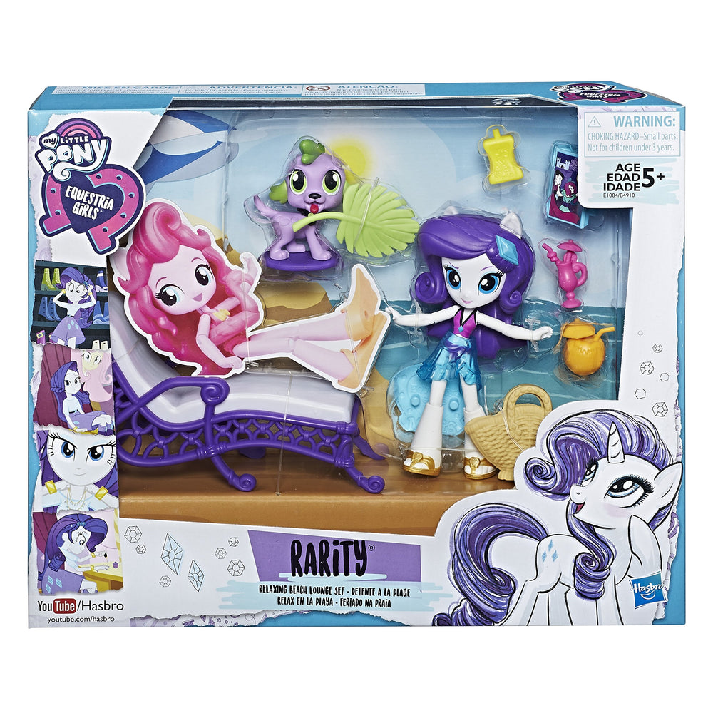 My Little Pony Rarity doll in beach outfit sparks stylish storytelling under sunny skies.