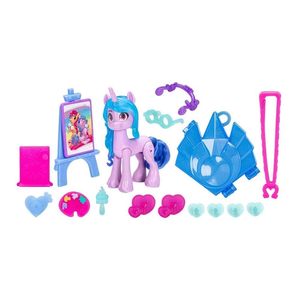Hoof to Heart accessories attach to Izzy's hoof for pretend crafting play.