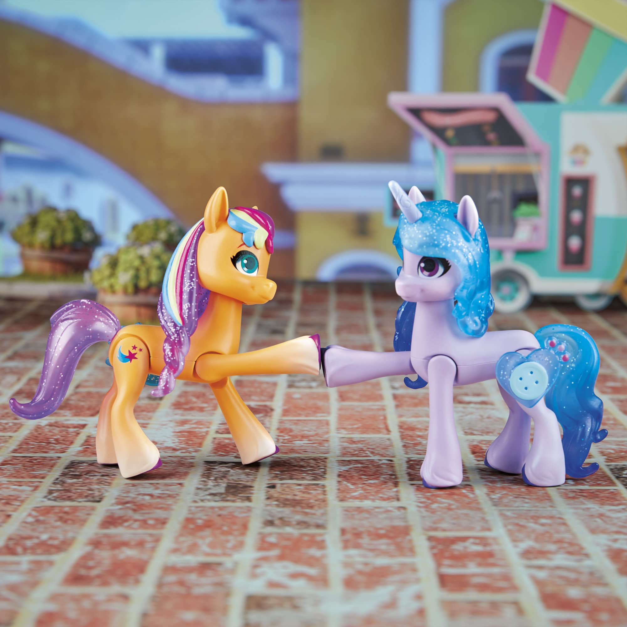 My Little Pony Mane 5 Izzy Moonbow figure with Cutie Mark charm