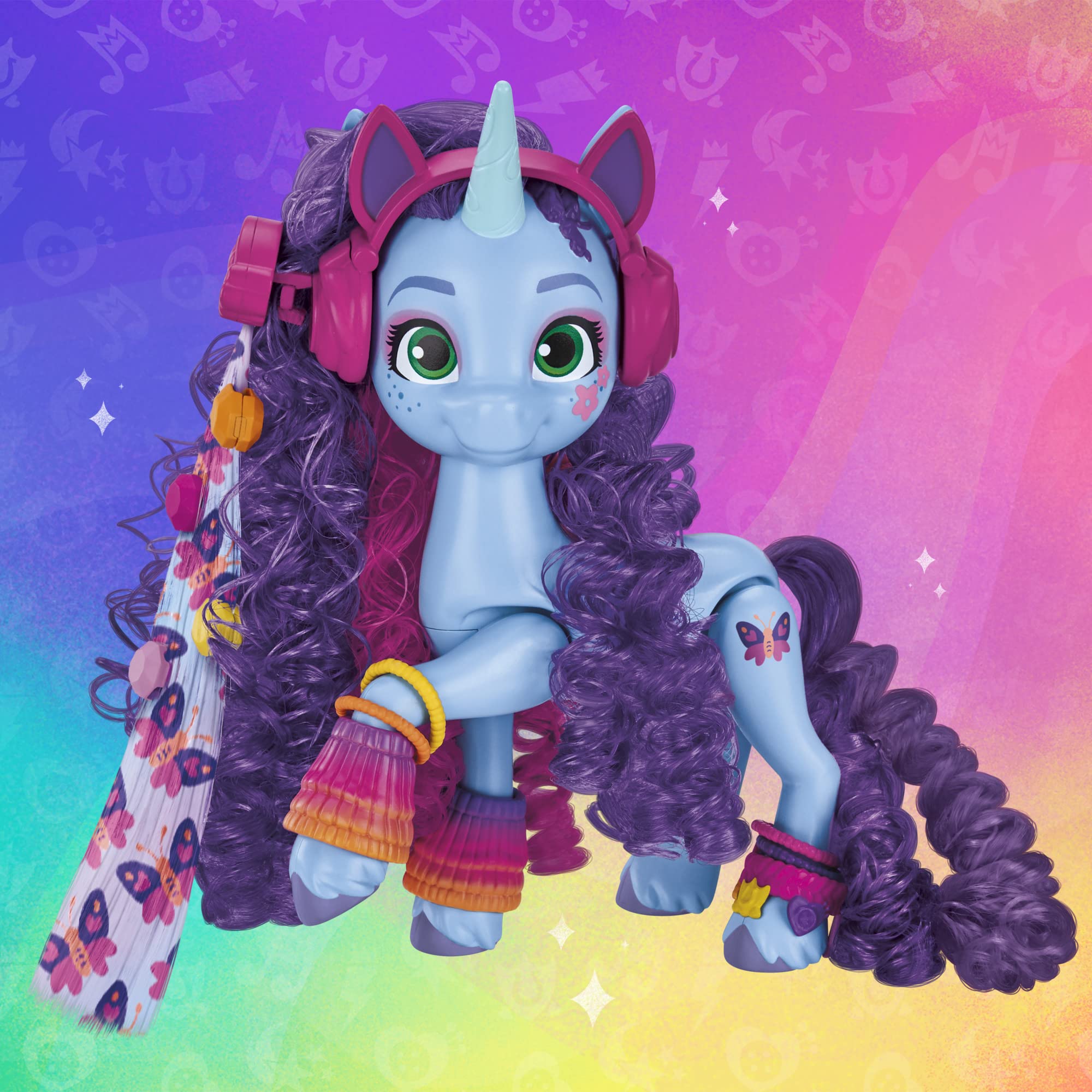 Misty Brightdawn comb for brushing her purple mane.