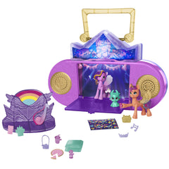 My Little Pony Musical Mane Melody stage lights up during playtime.