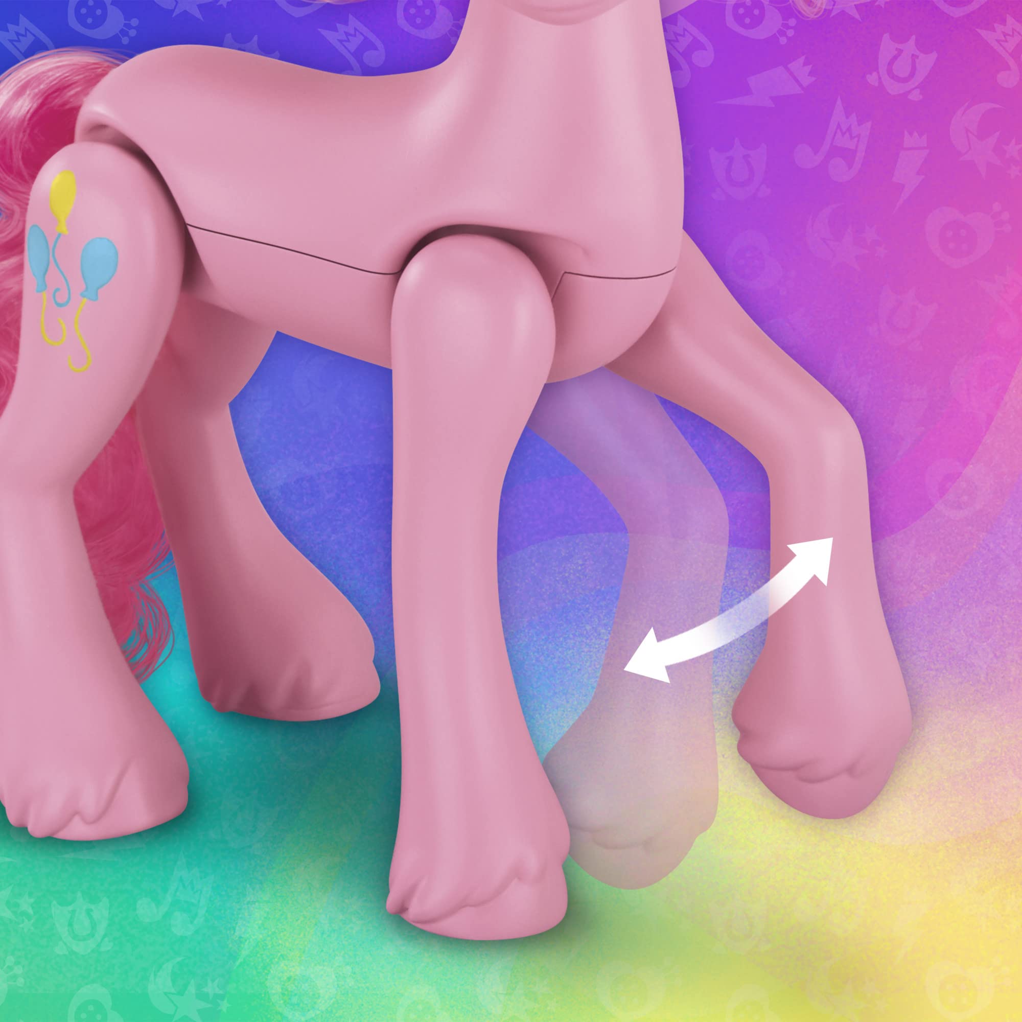 My Little Pony Rainbow Celebration Rainbow Dash figure ready for action-packed adventures.