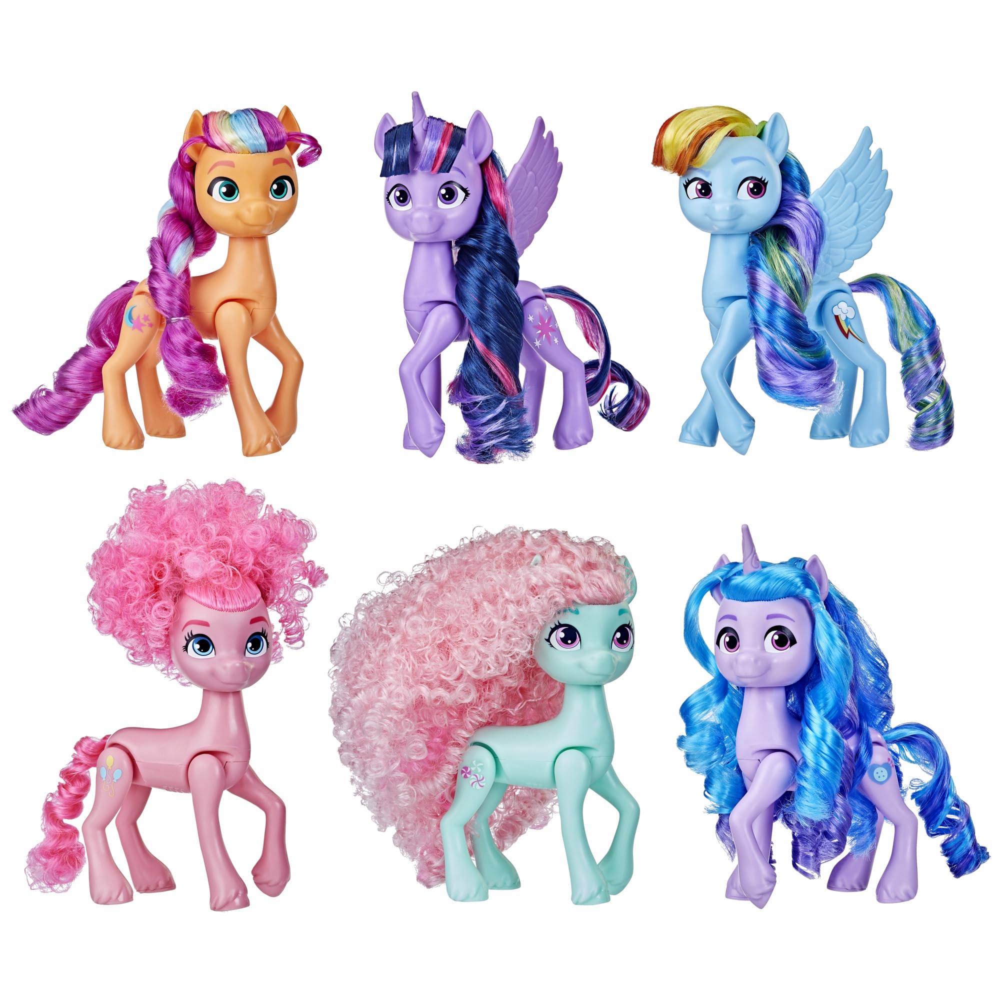My Little Pony Rainbow Celebration Sunny Starscout poseable figure encourages imaginative play and display.