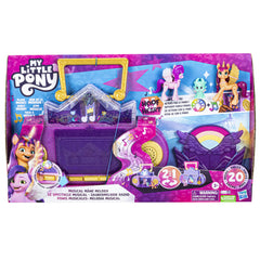 My Little Pony salon area with mane dryer creates pretend grooming moments.
