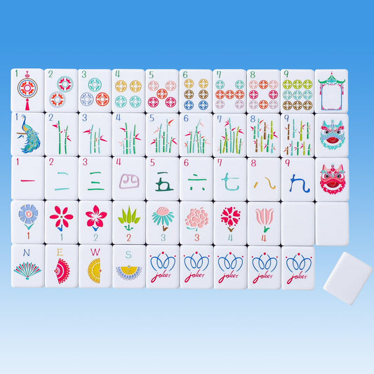 My Mahjong Trove 160 Engraved American Mahjong Set tiles for durable, easy recognition.