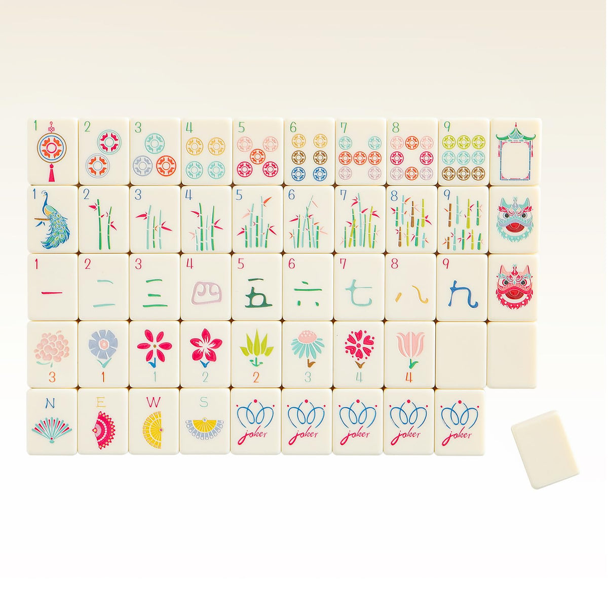 My Mahjong Trove engraved 160-tile set for durable, readable play