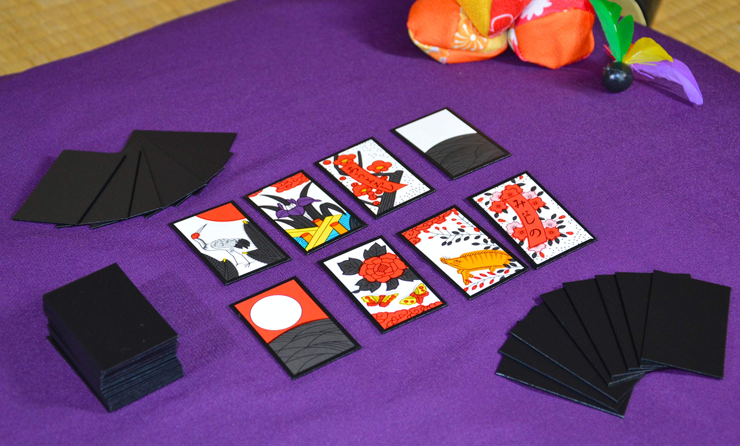 My Pet Elephant Hanafuda deck with black-border edges for a refined look.