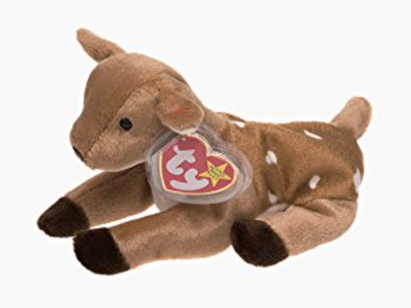 My Pet Elephant Whisper the Deer front view shows a soft, collectible TY Beanie Baby plush