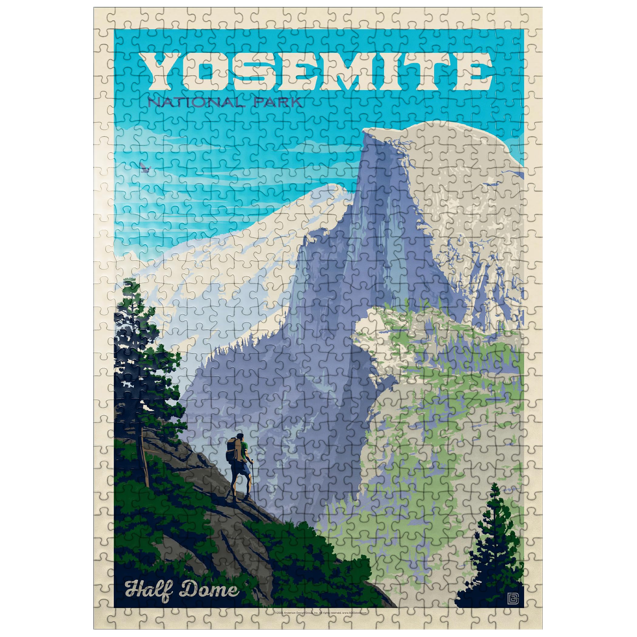MyPuzzle Yosemite Half Dome Vista poster displayed on wall, ideal for landscape decor.