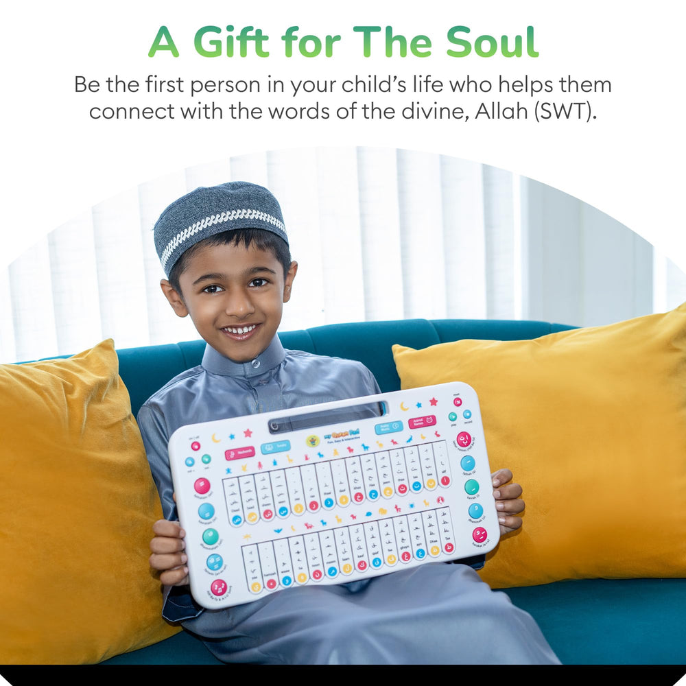 My Salah Mat Quran Pad multi-sensory learning with visuals, audio, and text