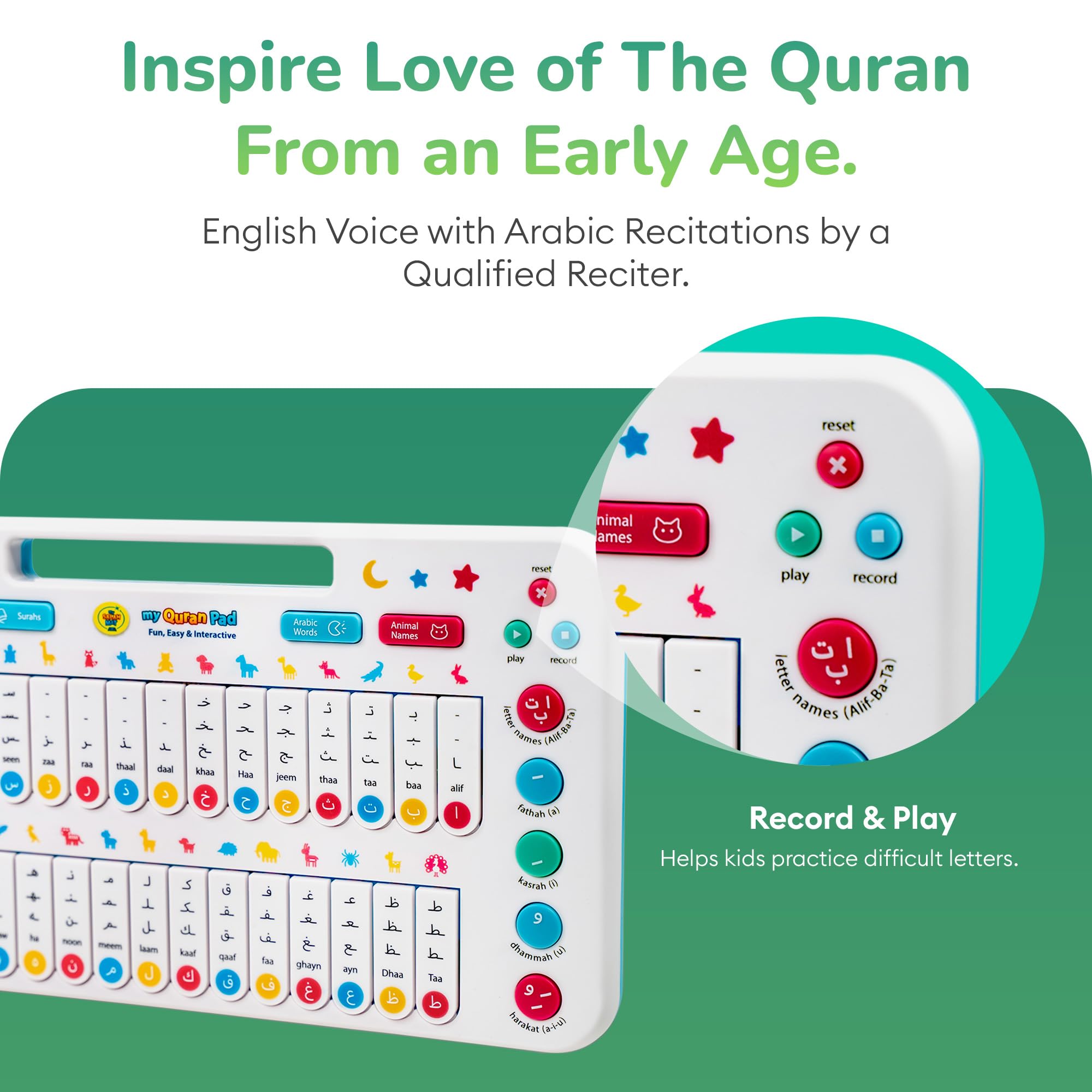 My Salah Mat Quran Pad surahs and nasheeds module with recitations