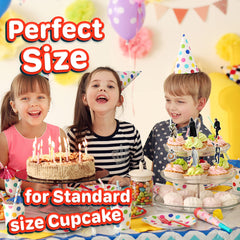 My Smart Choice Durable Wafer Paper Cupcake Toppers are easy to place on icing.