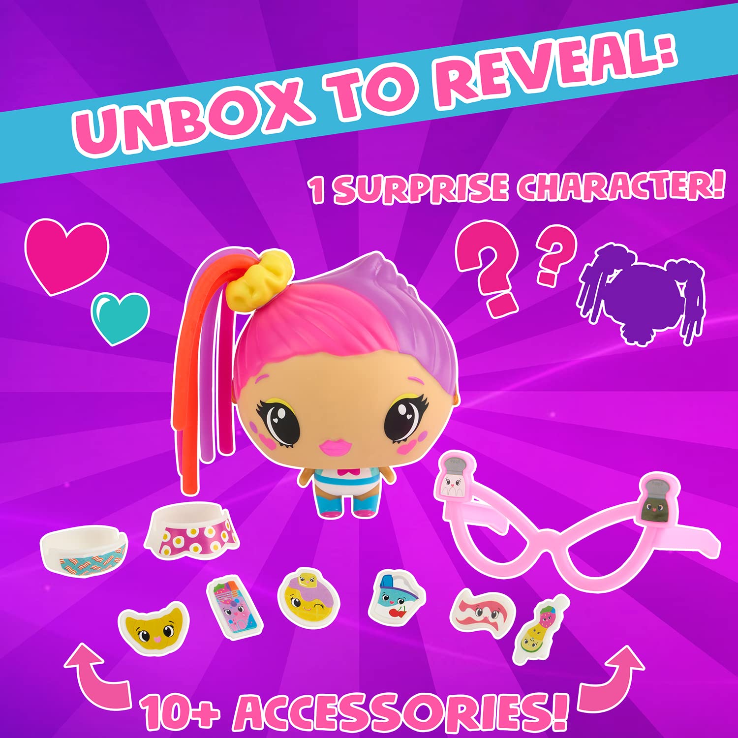 My Squishy Little Pop Stars character collection including Fast Food Fiona.