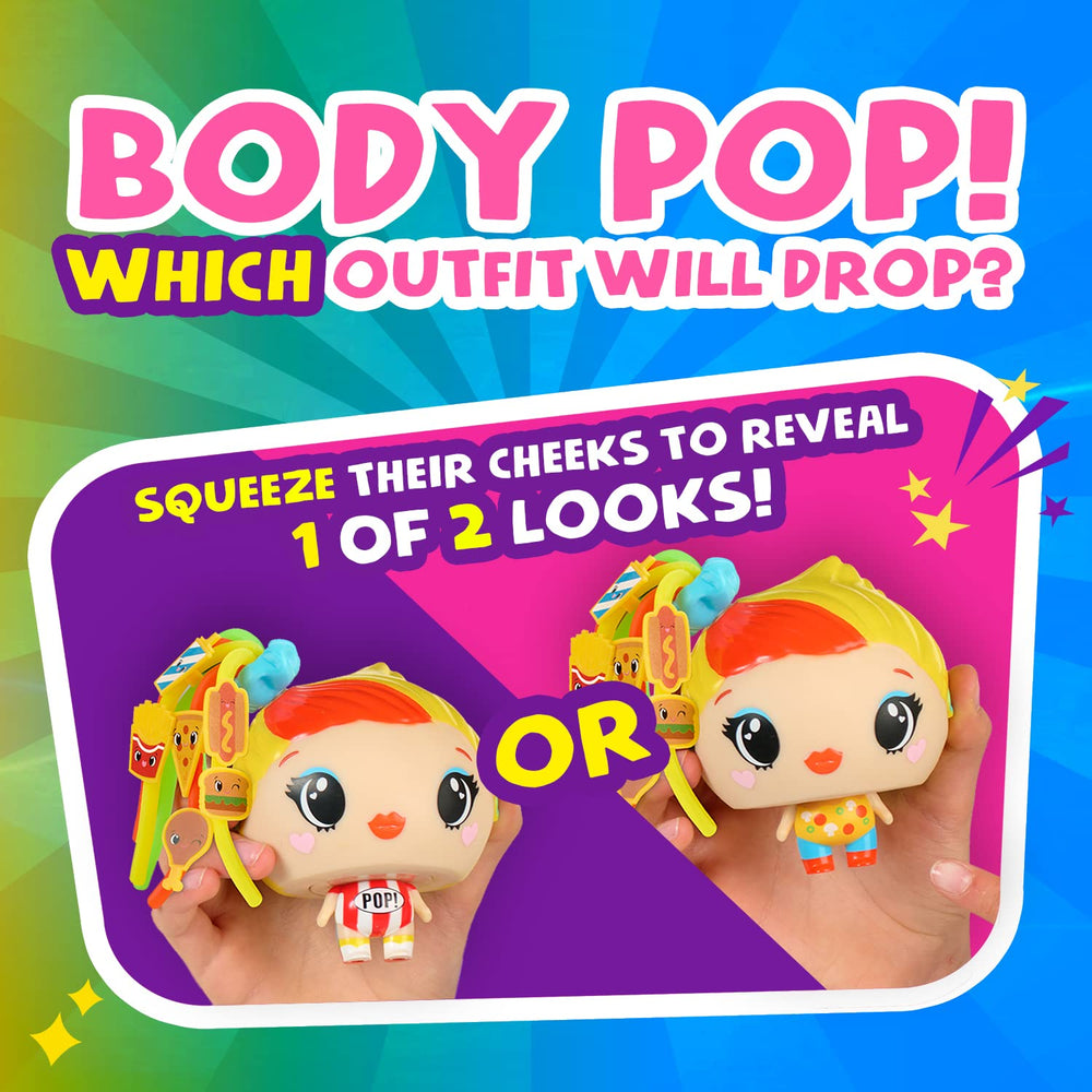 My Squishy Little Pop Stars cheeks squeeze feature invites creative fashion reveals.