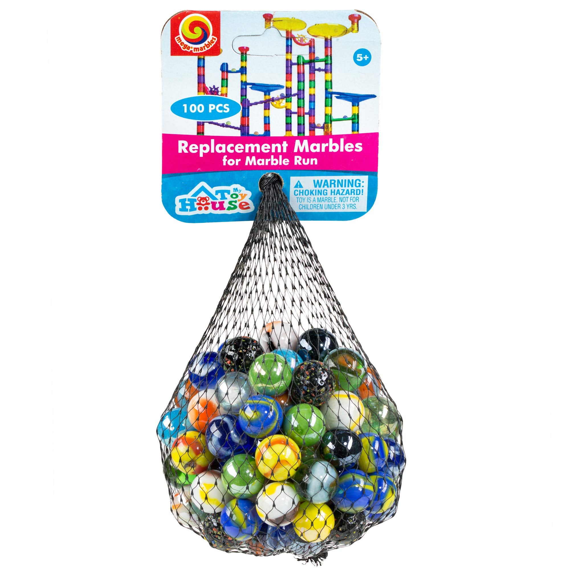 My Toy House replacement marbles closeup shows colorful glass for creative play and crafts