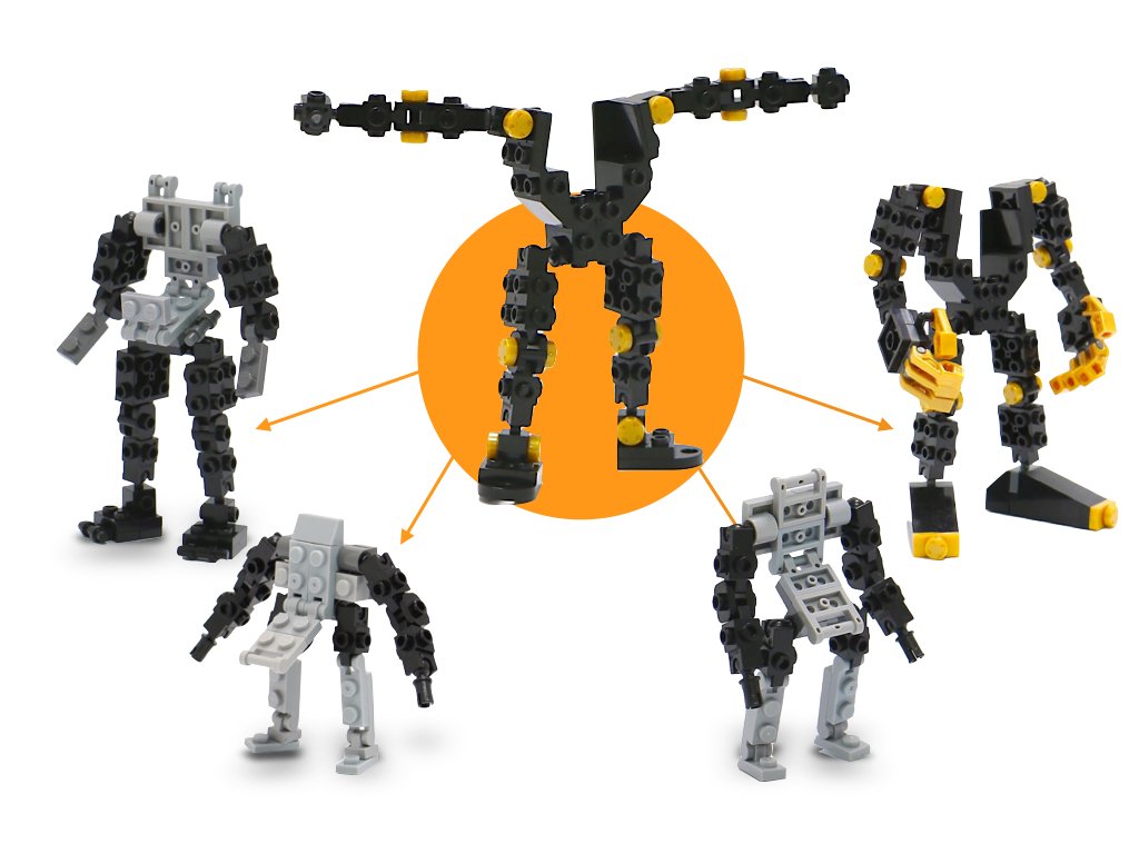MyBuild Bricks F506 cross-compatible system integrates with MyBuild Mecha Frame components.