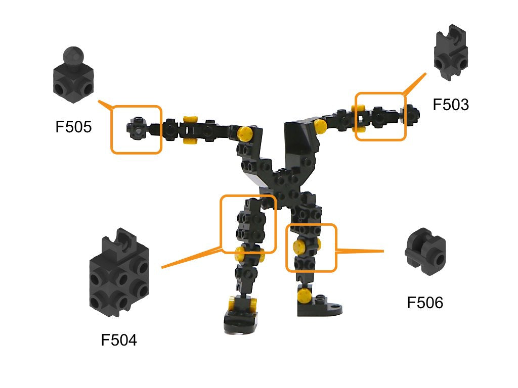 MyBuild Bricks F506 multi-angle assembly enables versatile builder-friendly configurations.