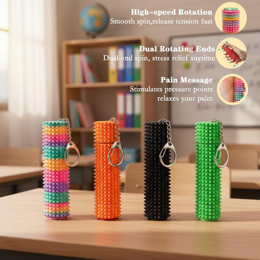 Mydethun 3-section roller design enables varied spins for calming focus