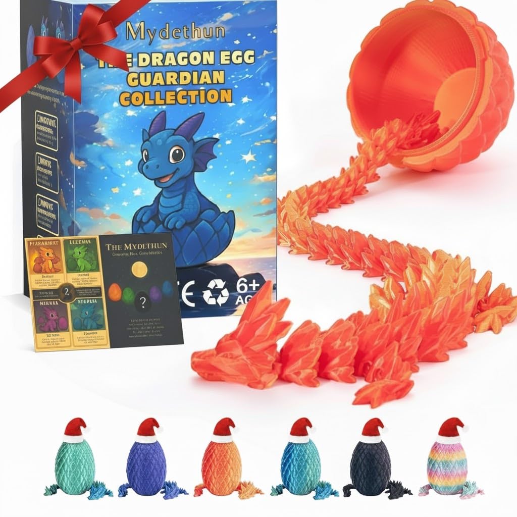 Mydethun dragon egg inside, a surprising stocking stuffer with a hidden 11-inch dragon reveal.