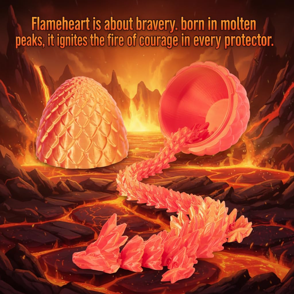 Mydethun Flameheart red dragon adds vibrant color for collection and inspiration.