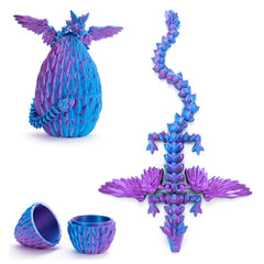 Mydethun dragon egg in azure blue, ideal desk decor and pocket-ready inspiration.