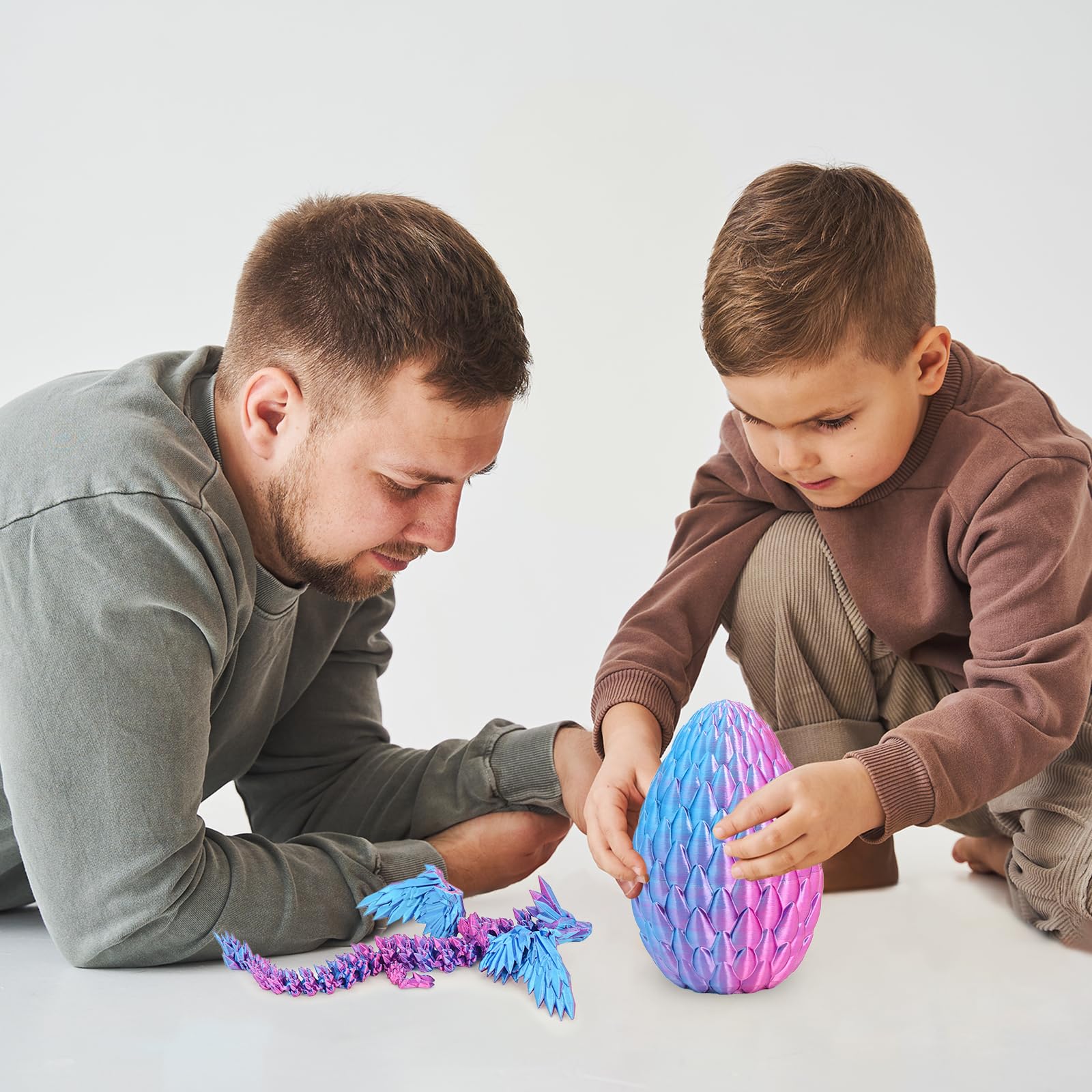 Mydhall articulated dragon inside is visible, inviting imaginative play