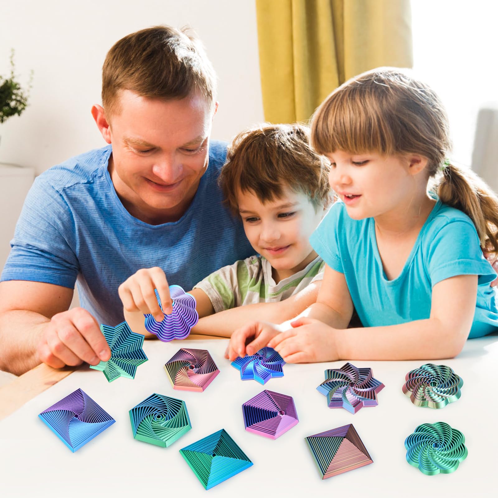 Mydhall fractal fidget flower-spiral provides soothing sensory engagement for kids and adults.