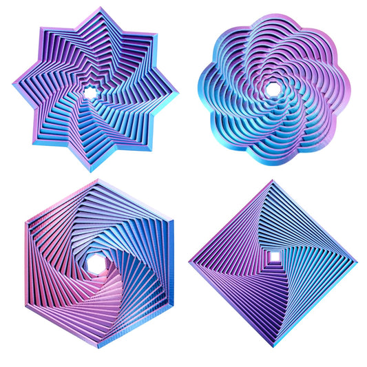 Mydhall Fractal Fidget Hexagon with vibrant dual-color patterns for calming focus.