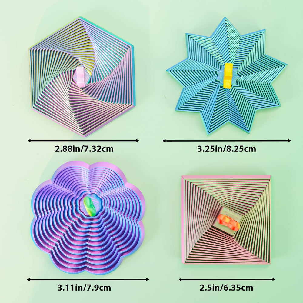 Mydhall fractal fidget multi-color pattern brightens desks and spaces.