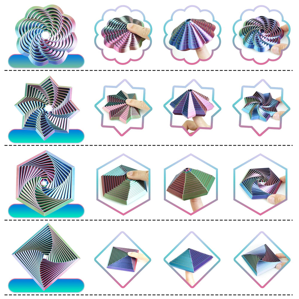 Mydhall fractal fidget square close-up shows dual-color pattern ideal for tactile focus.