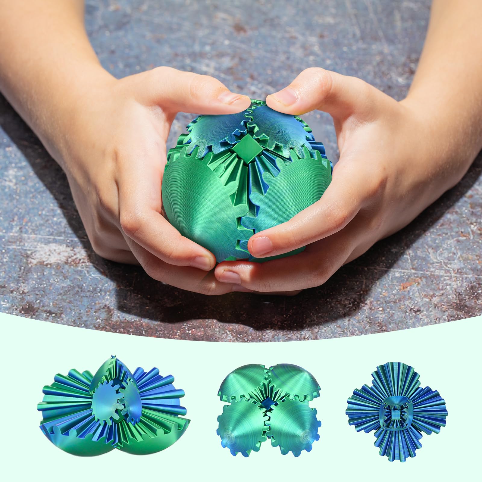 Mydhall Gear Ball disassembled to show detachable design for easy maintenance and play.