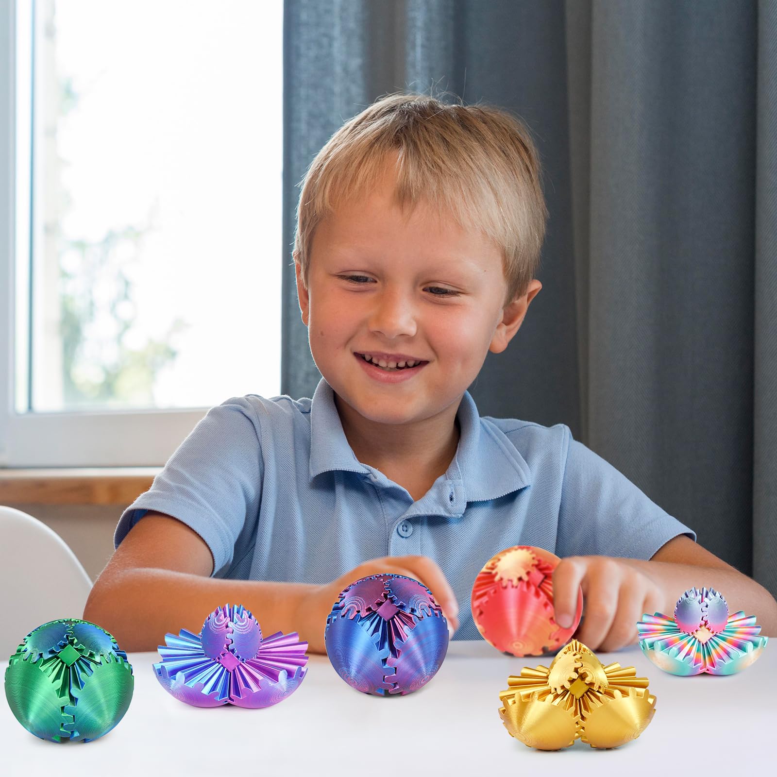 Mydhall Gear Ball vivid colors showcase sensory appeal for kids and adults alike.