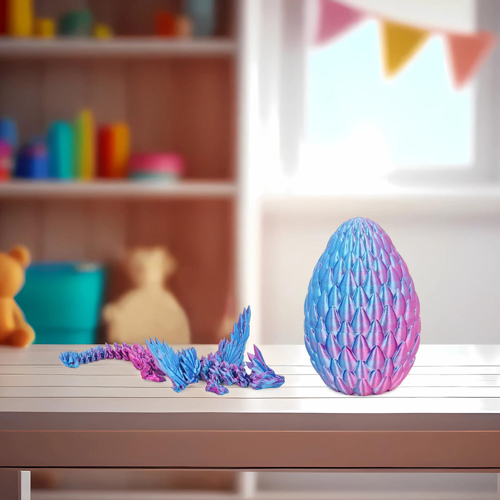 Mydhall gradient dragon egg display setup emphasizes fantasy inspired decor at home