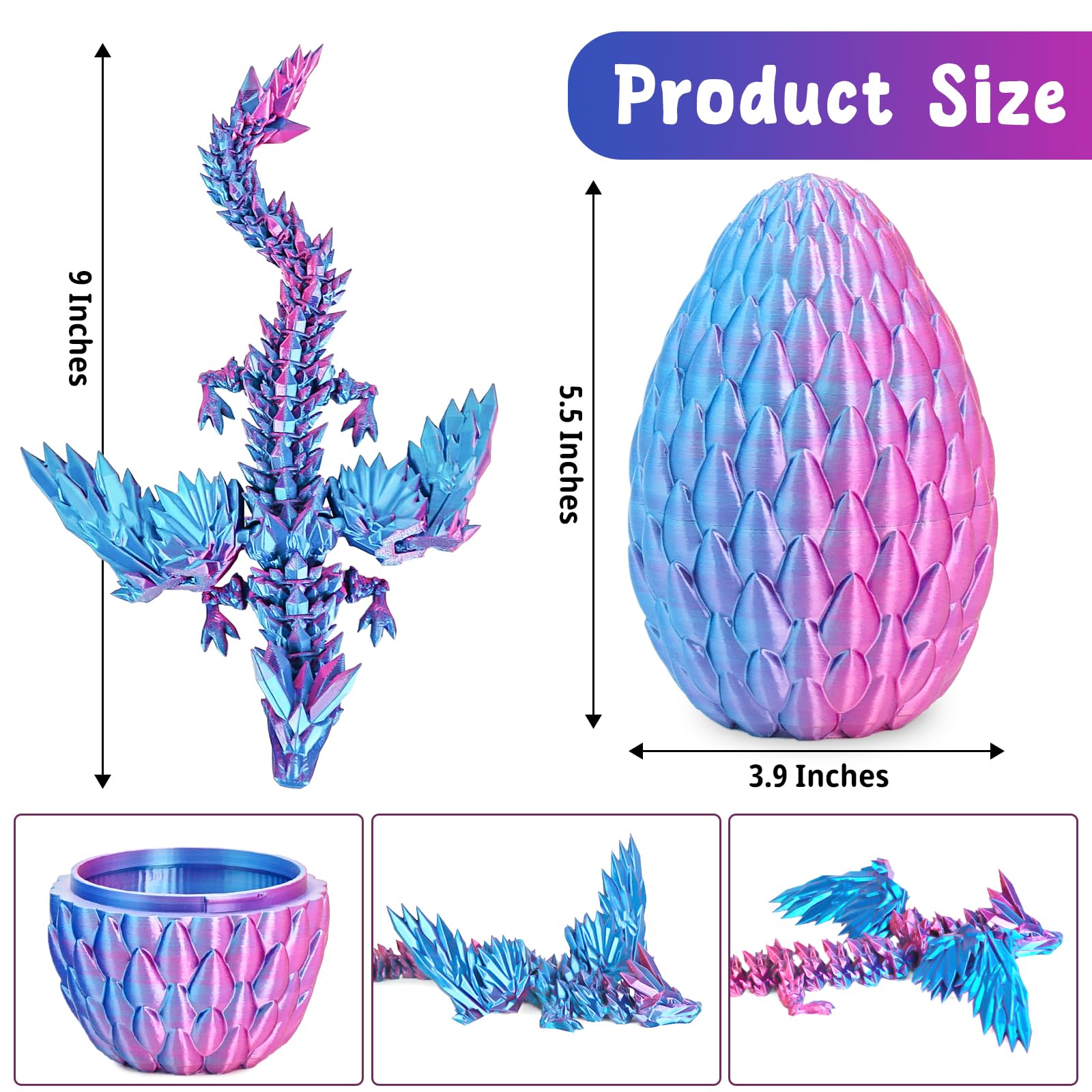 Mydhall mini dragon figure inside the egg sparks imaginative storytelling