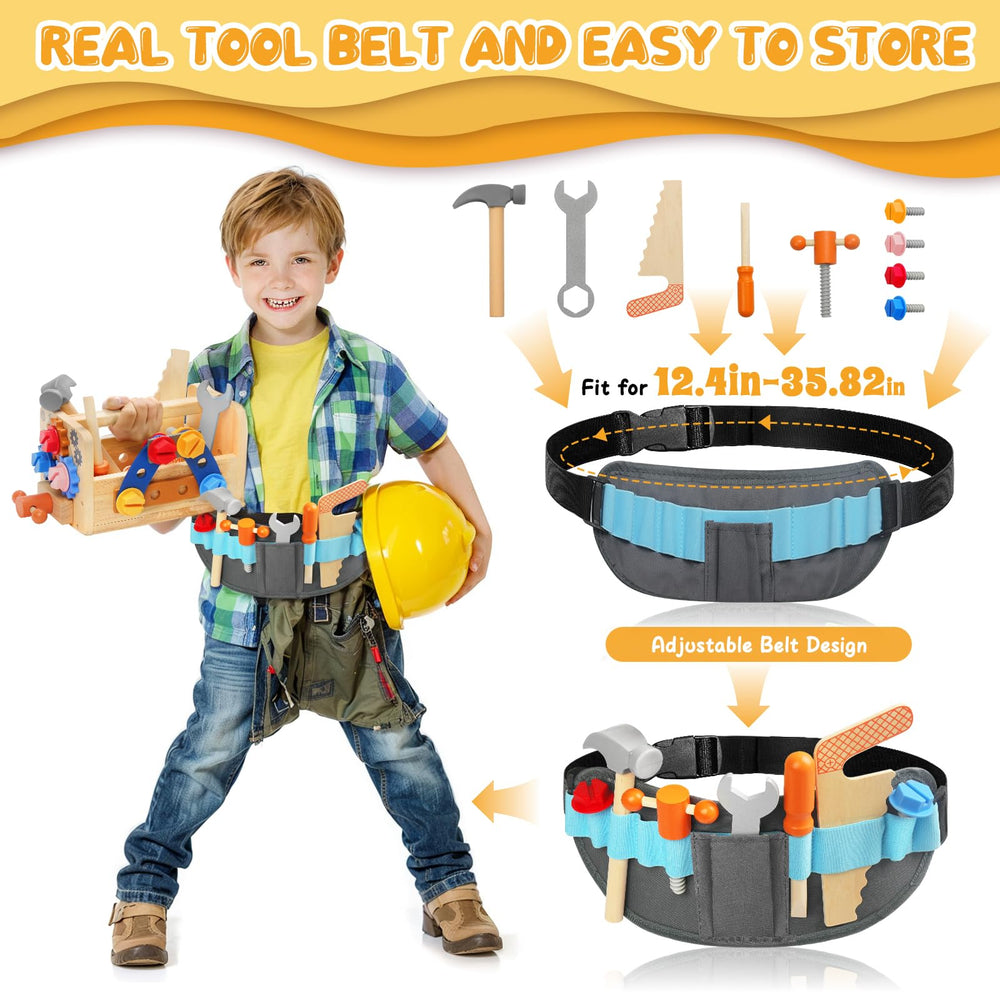 Myfolrena adjustable tool belt with seven pockets for easy access and updated fit.