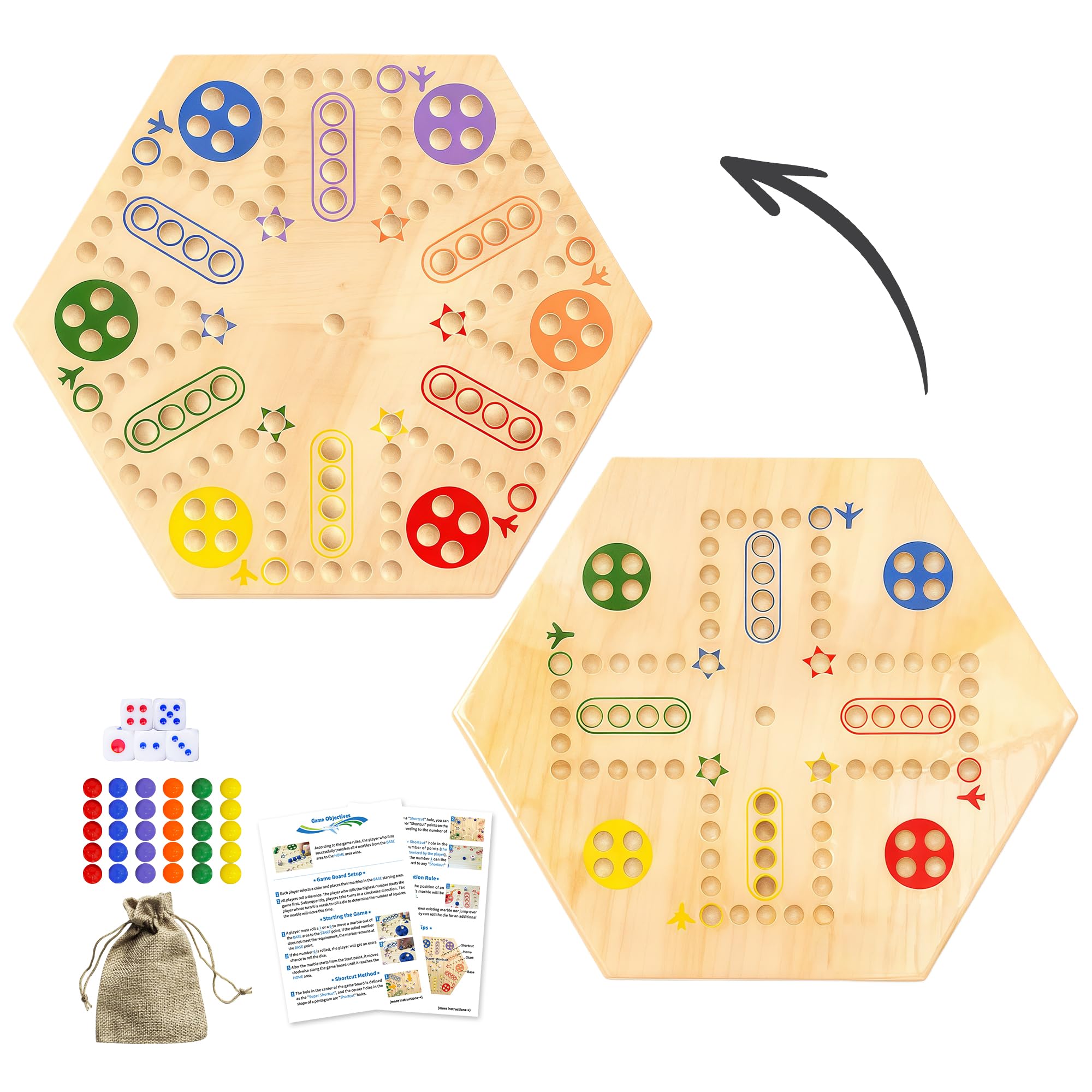 MygikAct Wahoo stars and center holes provide strategic shortcuts.
