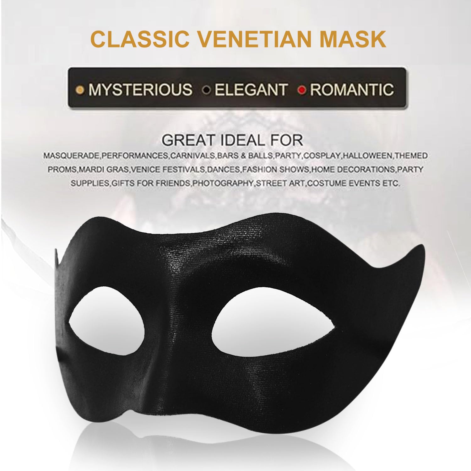 MYMENU masquerade mask-lightweight-plastic for comfortable all-night wear