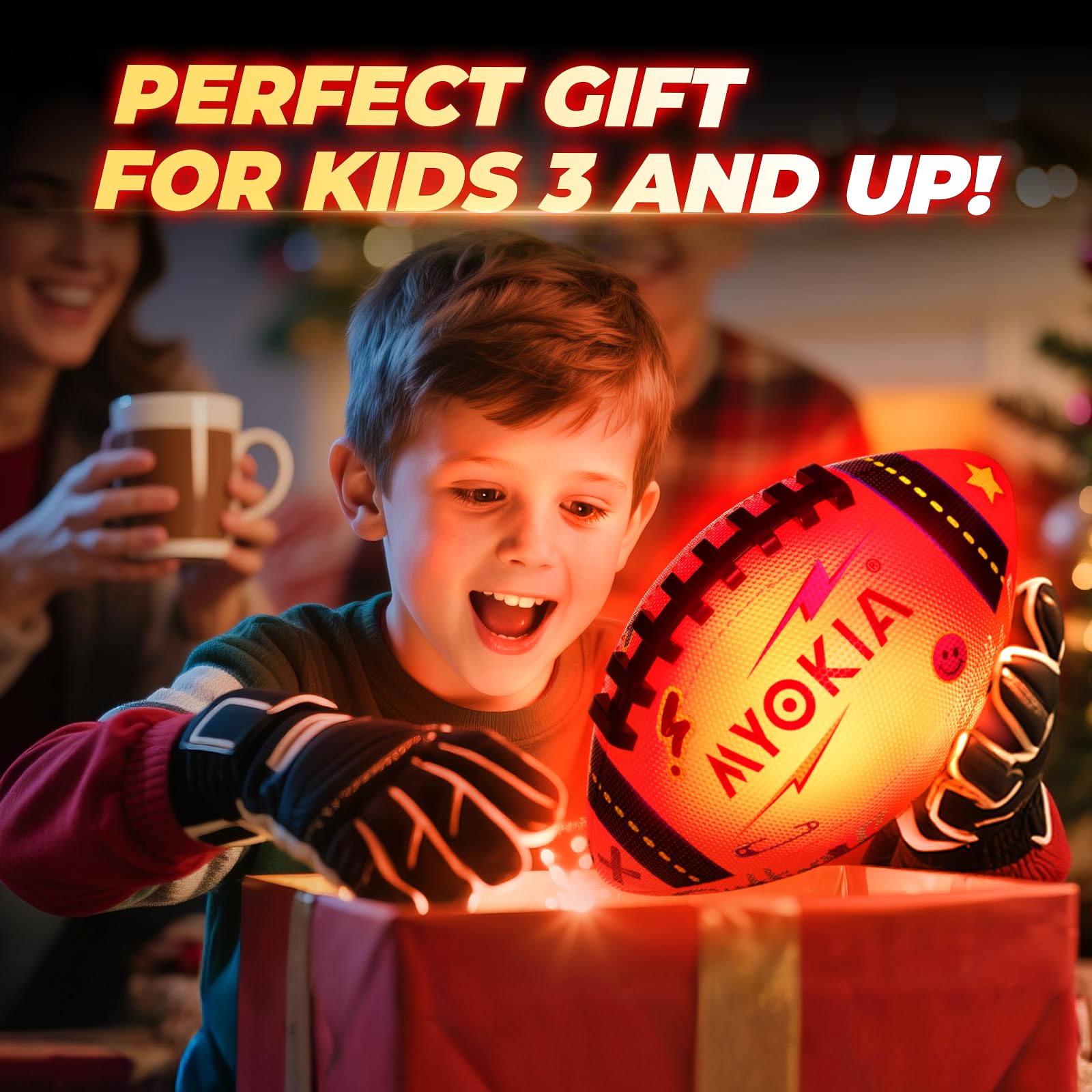 MYOKIA kid-friendly grip and light-up features promote active play.