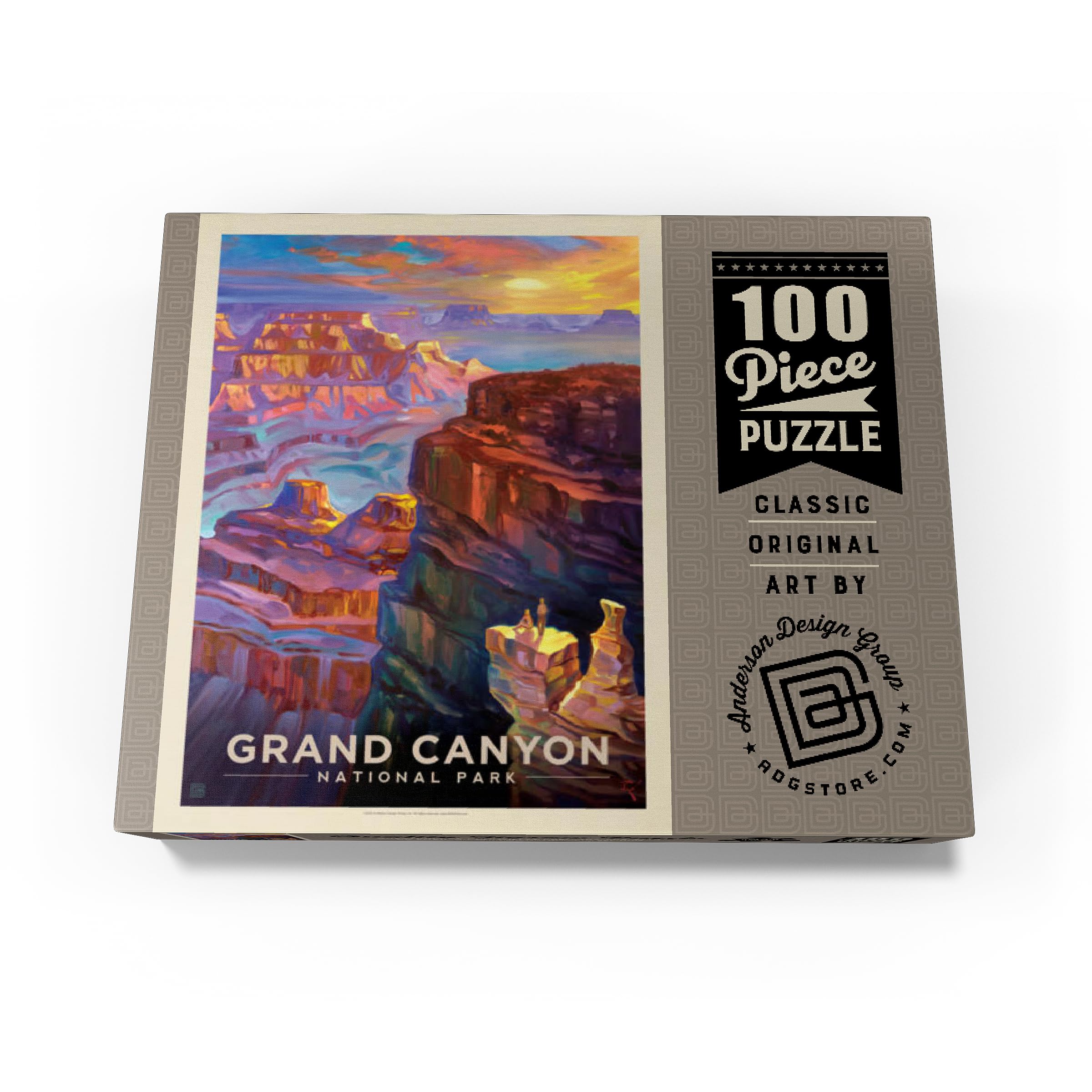 MyPuzzle Grand Canyon Sunset blue puzzle board close-up, premium 0.08 inch thickness.