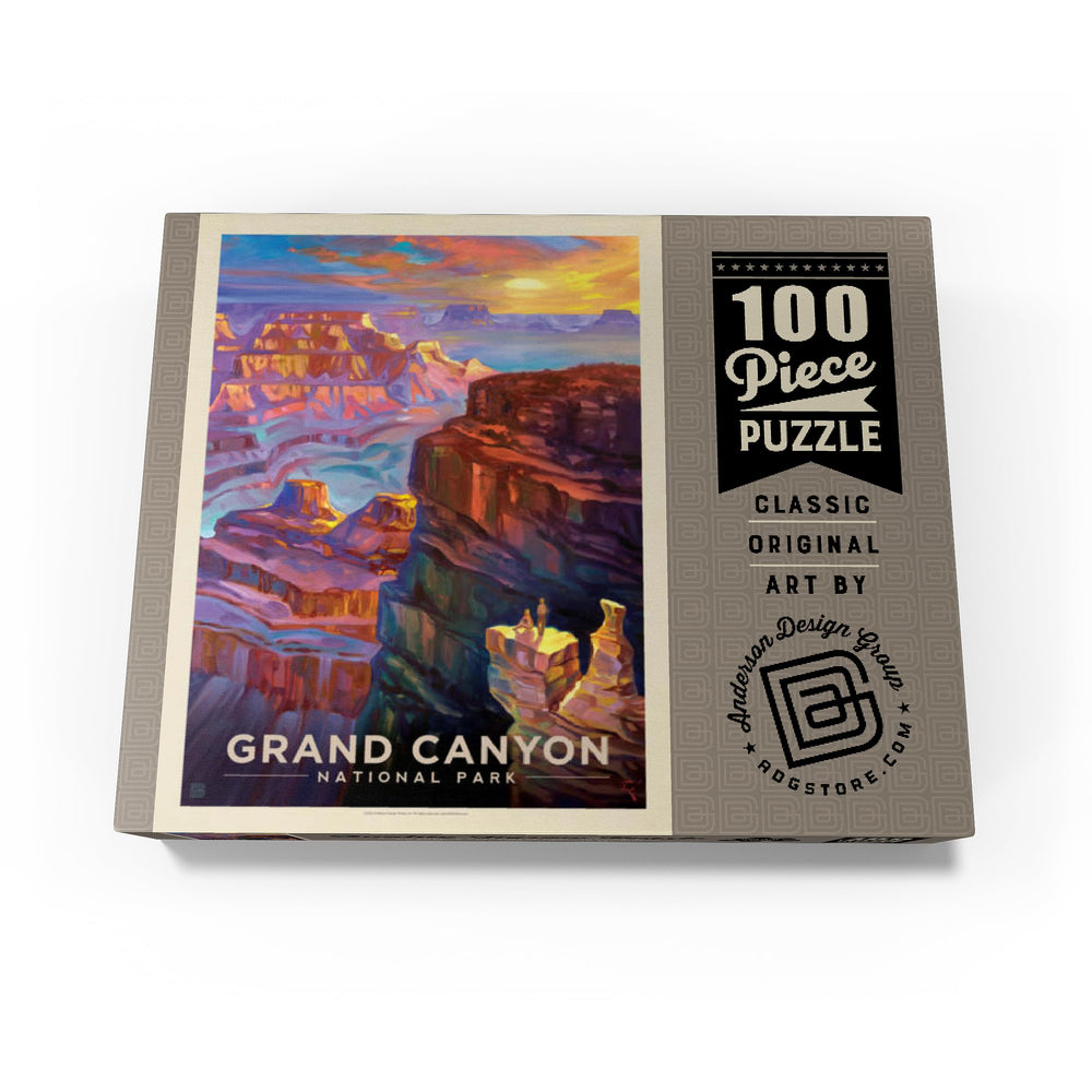 MyPuzzle Grand Canyon Sunset blue puzzle board close-up, premium 0.08 inch thickness.