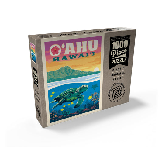 MyPuzzle Hawaii O'ahu vintage poster image — nostalgic design fuels relaxed evenings