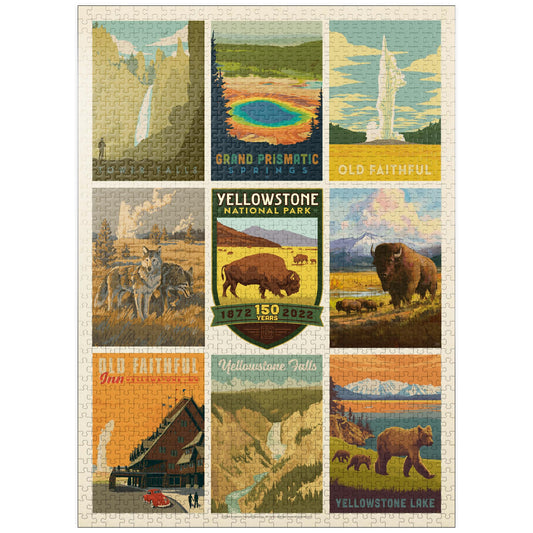 MyPuzzle Yellowstone poster front offers visual cues for easier puzzle assembly