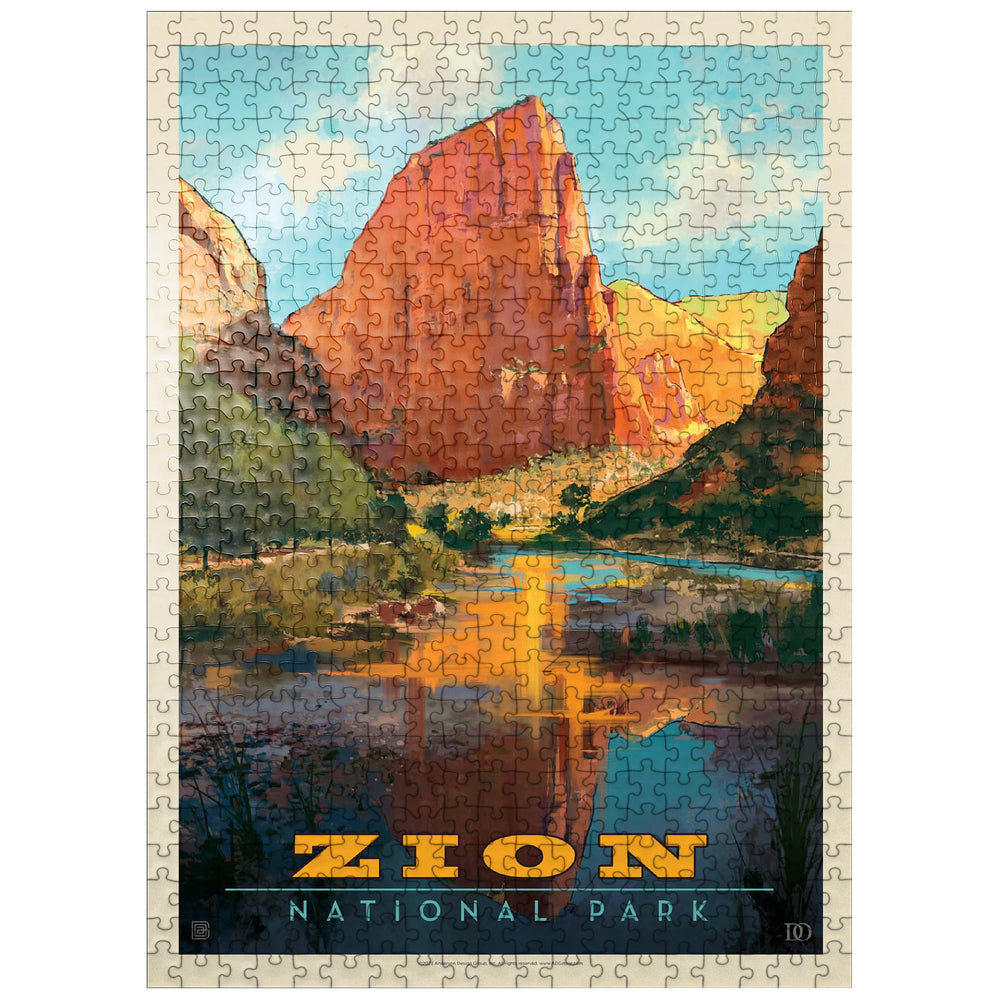 MyPuzzle Zion Virgin River Valley poster 500-piece puzzle for adults' evenings.