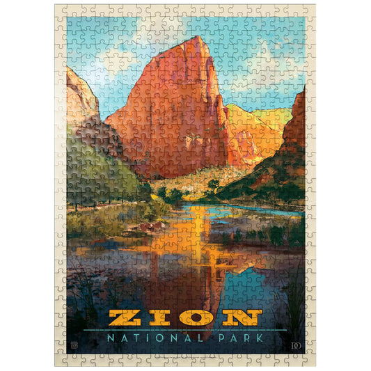 MyPuzzle Zion Virgin River Valley poster 500-piece puzzle for adults' evenings.