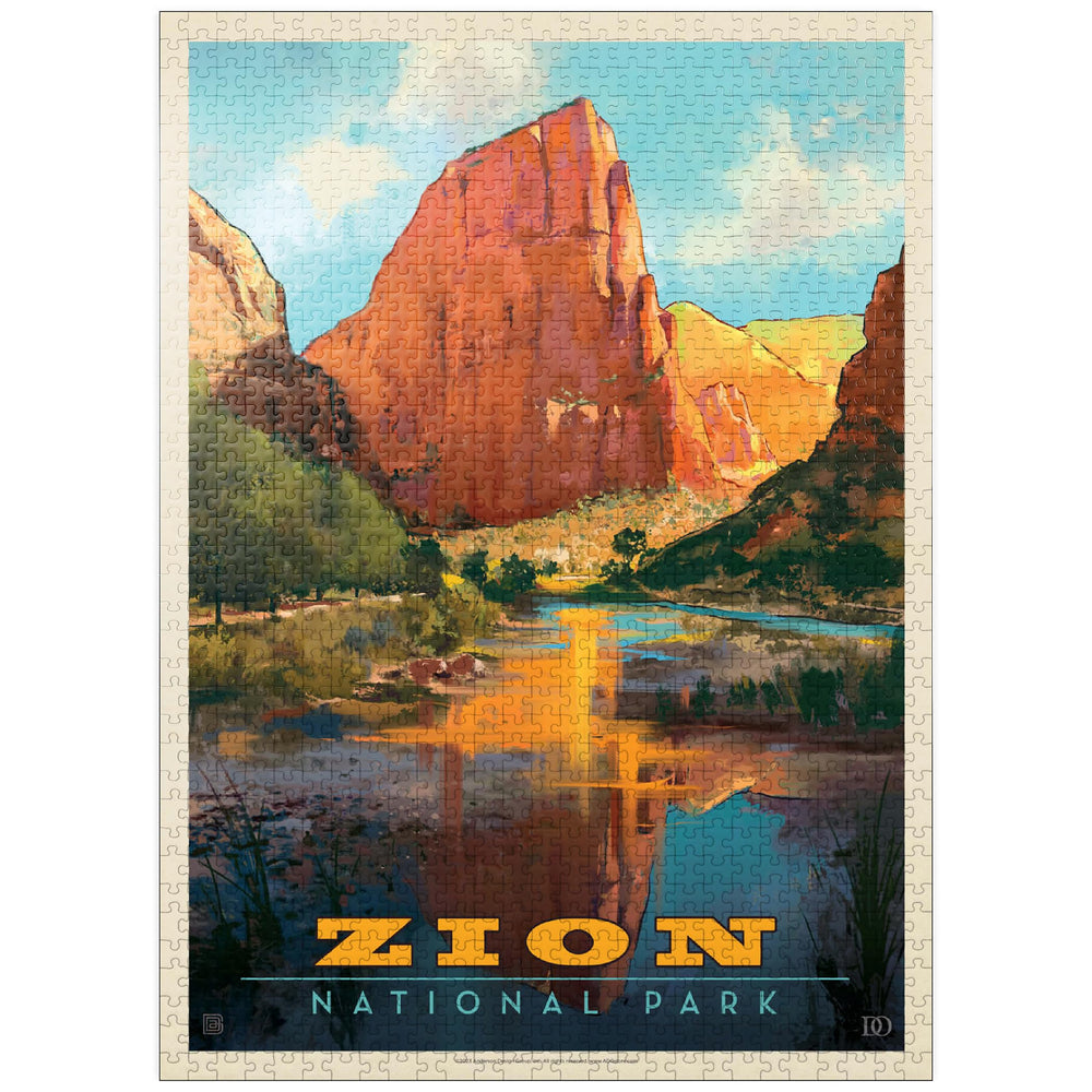 MyPuzzle Zion National Park Virgin River Valley poster for an immersive, colorful solving session