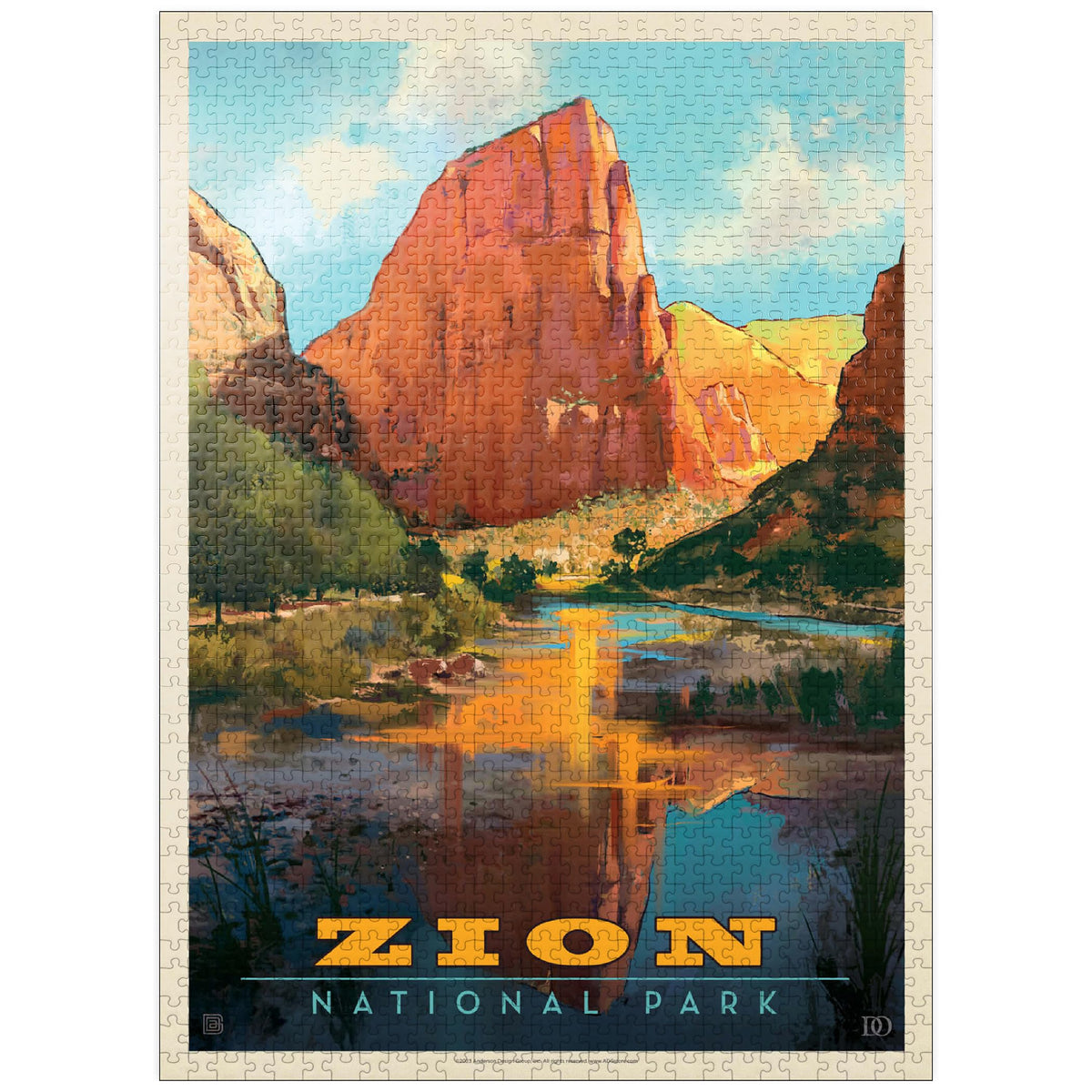MyPuzzle Zion National Park Virgin River Valley poster for an immersive, colorful solving session